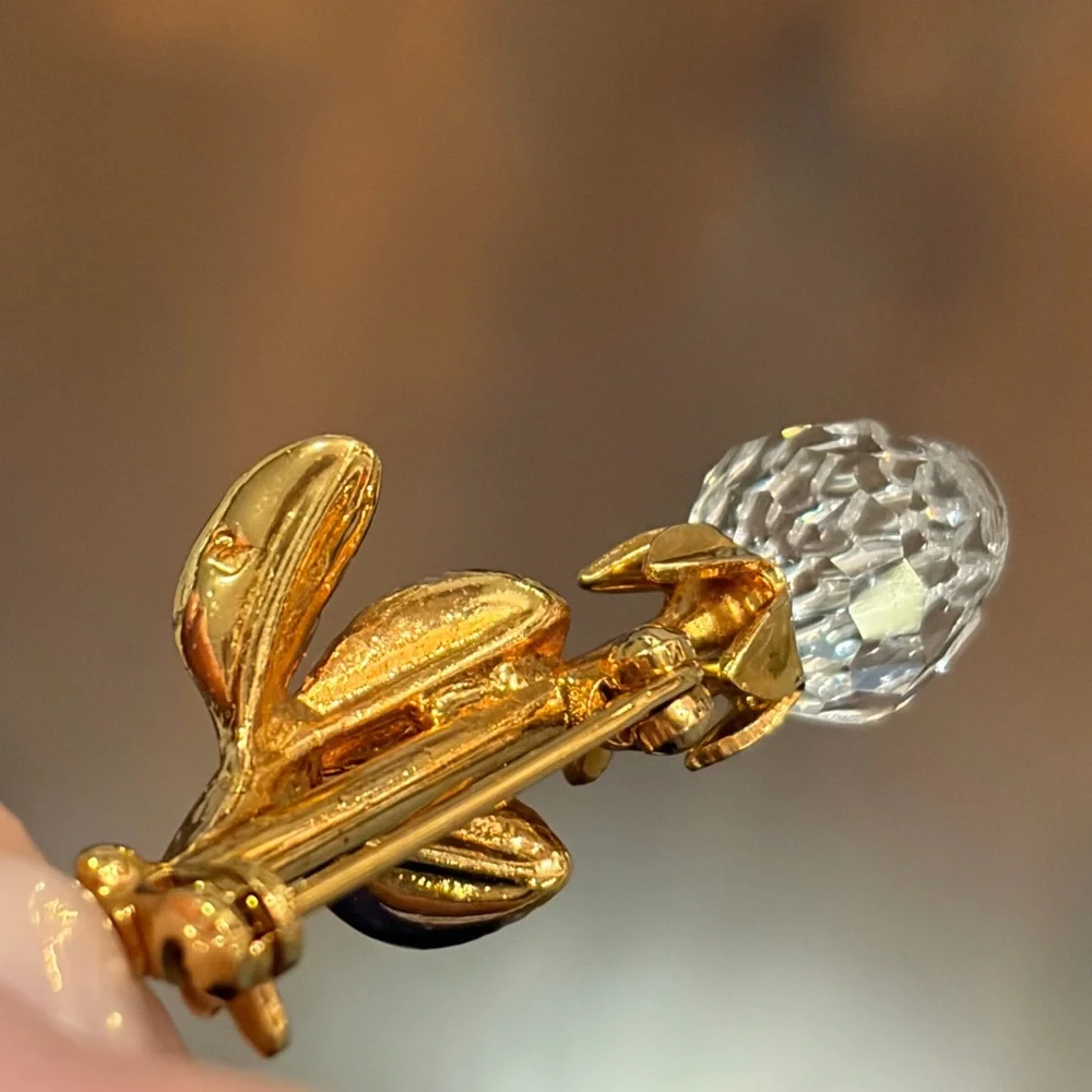 Swarovski Crystal Memories Mini Rose Brooch Pin 1.75